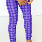 Bellybunny-Toddler Leggings-Purple with Sun Pattern