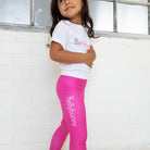 Bellybunny-Toddler Leggings-Pink with White Logo
