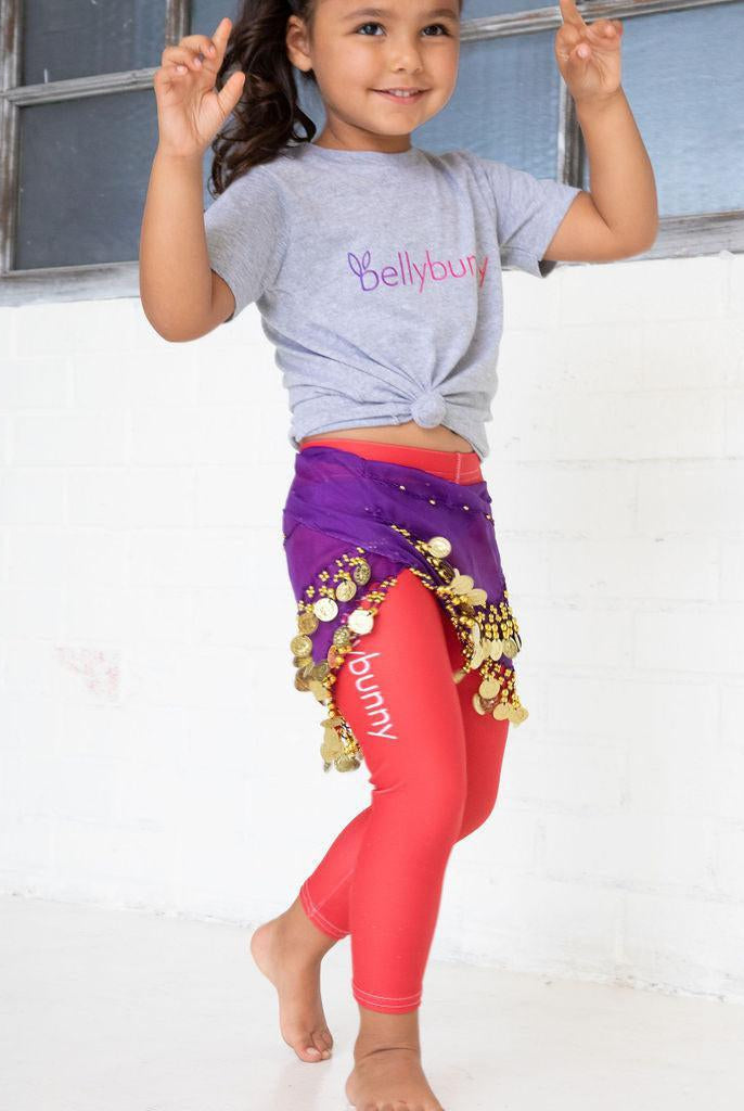 Bellybunny-Toddler Leggings-Red with White Logo
