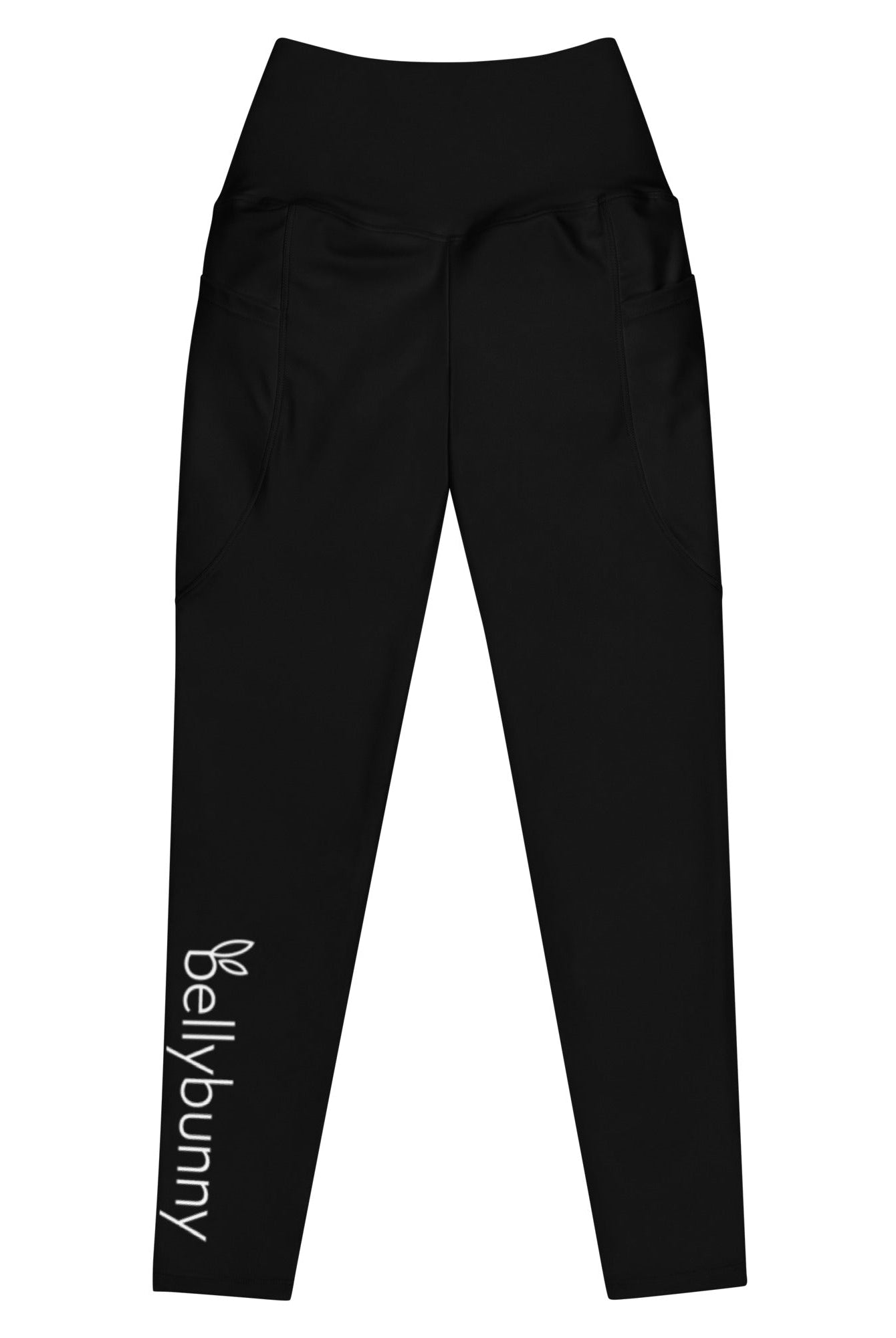 Bellybunny-Women's Classic Leggings-Black with White Logo