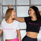 Bellybunny Crop tops  black or white with Pink Logo