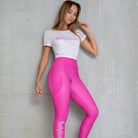 Bellybunny-Women’s Crop Top-white with pink logo