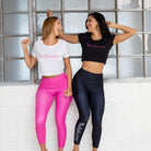 Bellybunny-Women’s Crop Tops-black with pink logo and white with pink logo