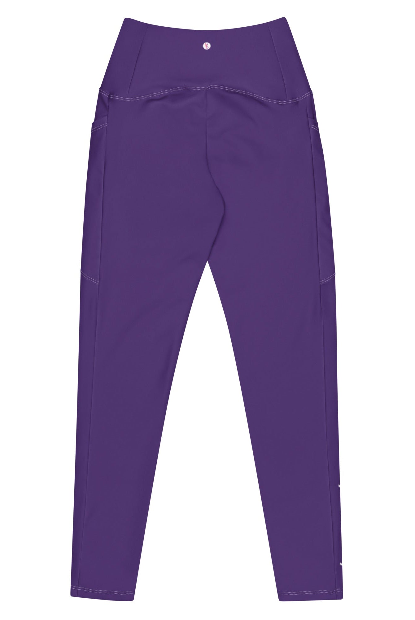 Bellybunny-Women's Crossover Leggings-Purple with White Logo