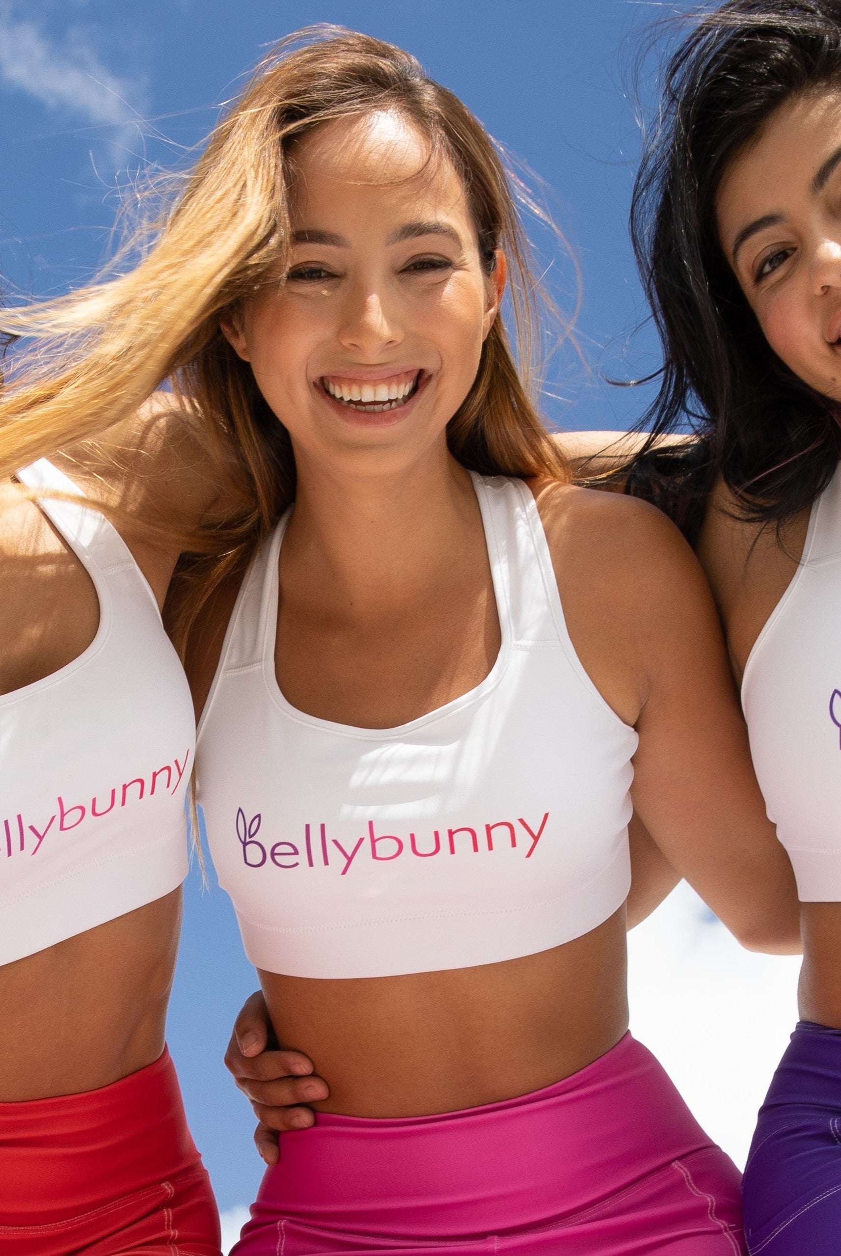 Bellybunny Longline Sports Bra with Rainbow Logo