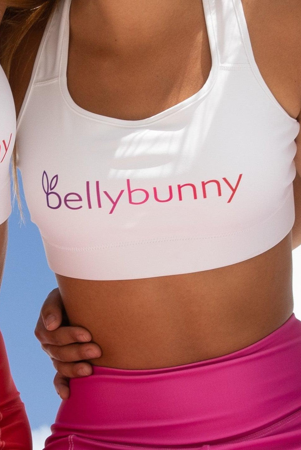 Bellybunny Longline Sports Bra with Rainbow Logo