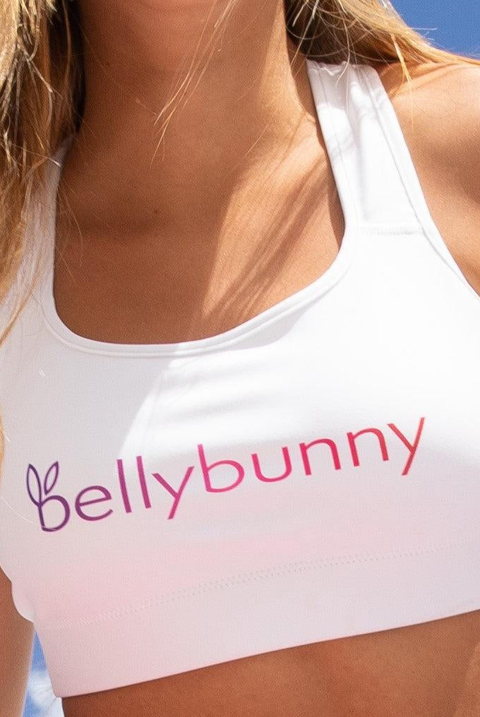 Bellybunny Longline Sports Bra with Rainbow Logo