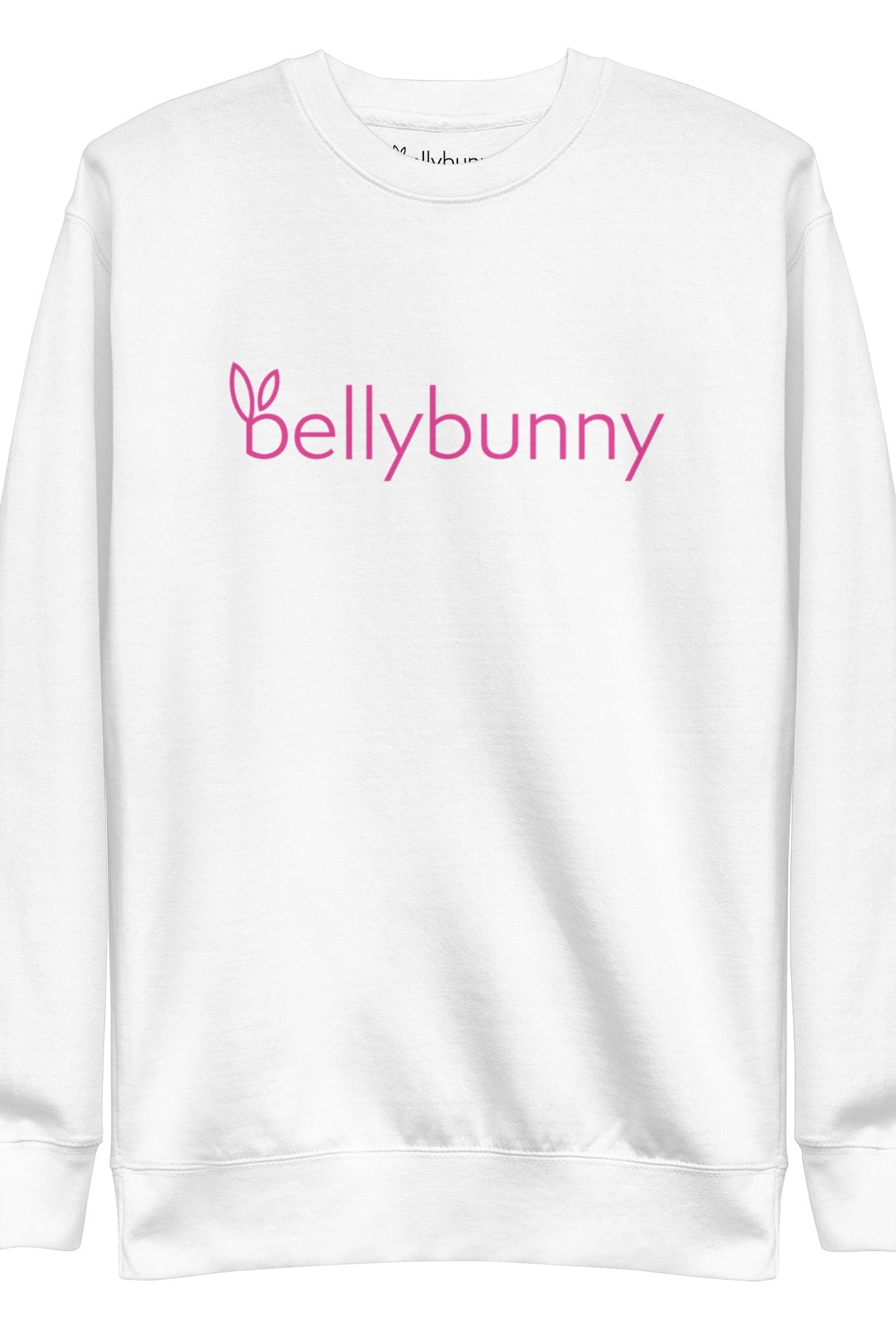 Bellybunny Sweatshirt white with pink logo