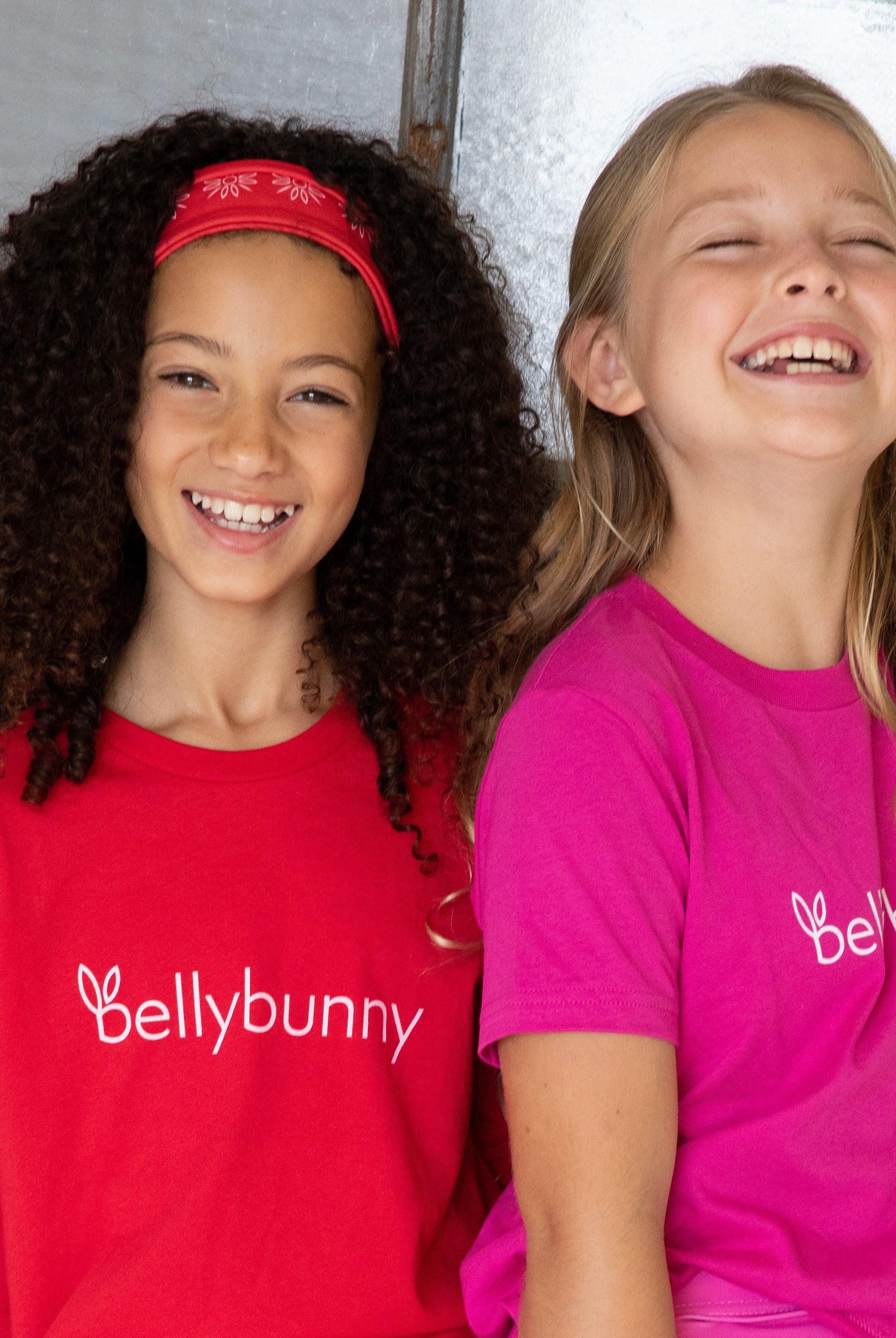 Bellybunny-Youth Long Sleeve T-Shirt-red with white logo