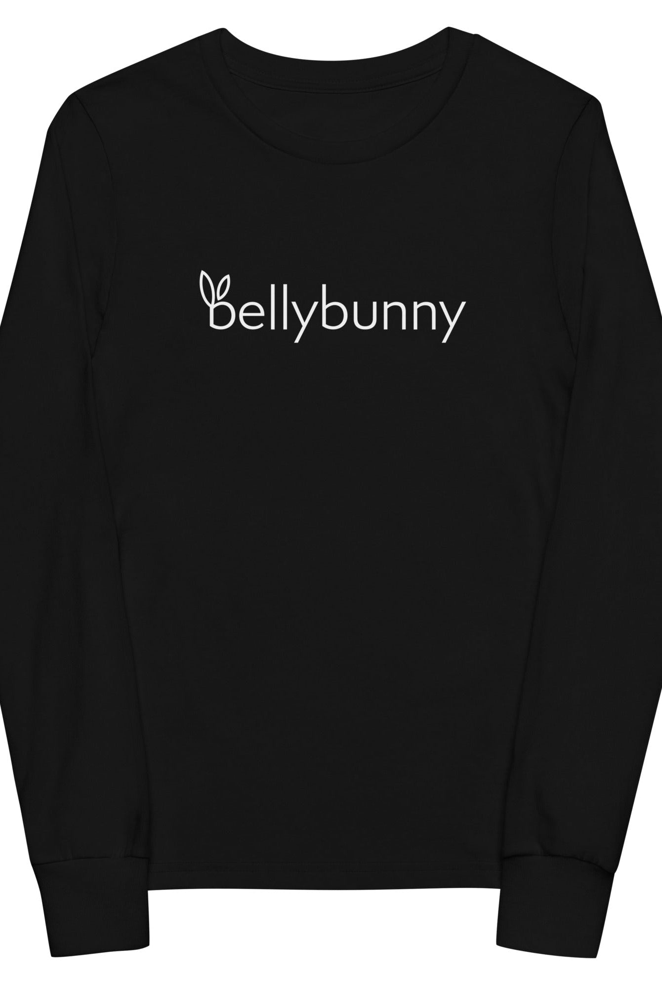 Bellybunny-Youth Long Sleeve T-Shirt-Black-with white logo