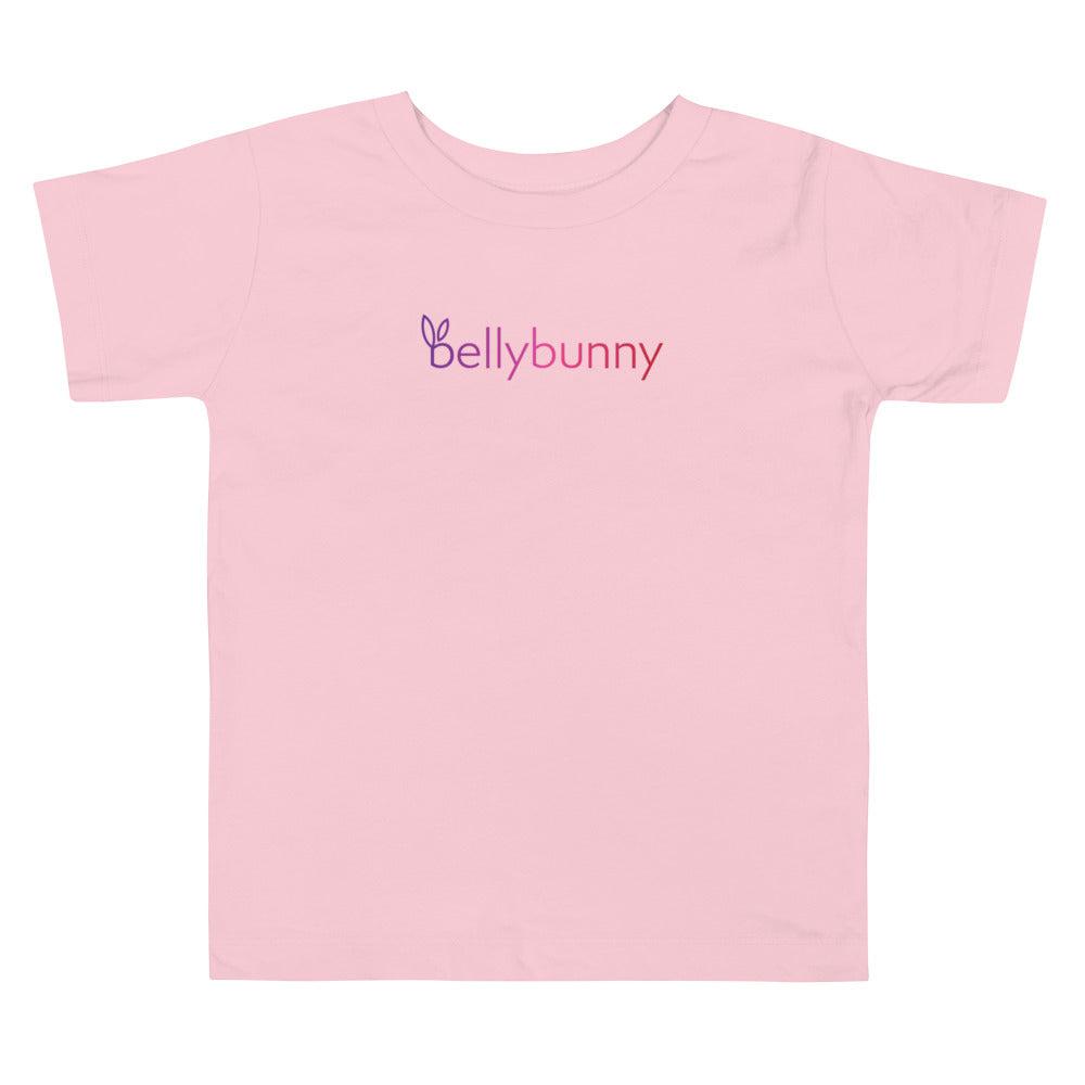 Bellybunny Baby & Toddler-Toddler Jersey T-Shirt-pink-with-Rainbow-Logo