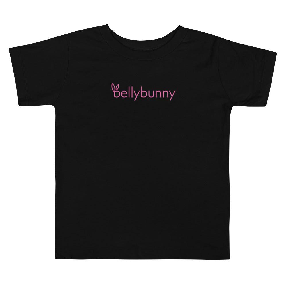 Bellybunny Baby & Toddler-Toddler Jersey T-Shirt-Black-with-Pink-Logo