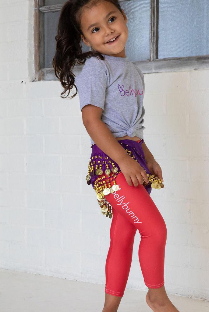 Bellybunny-Toddler Leggings-Red with White Logo