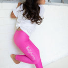 Bellybunny-Toddler Leggings-Pink with White Logo