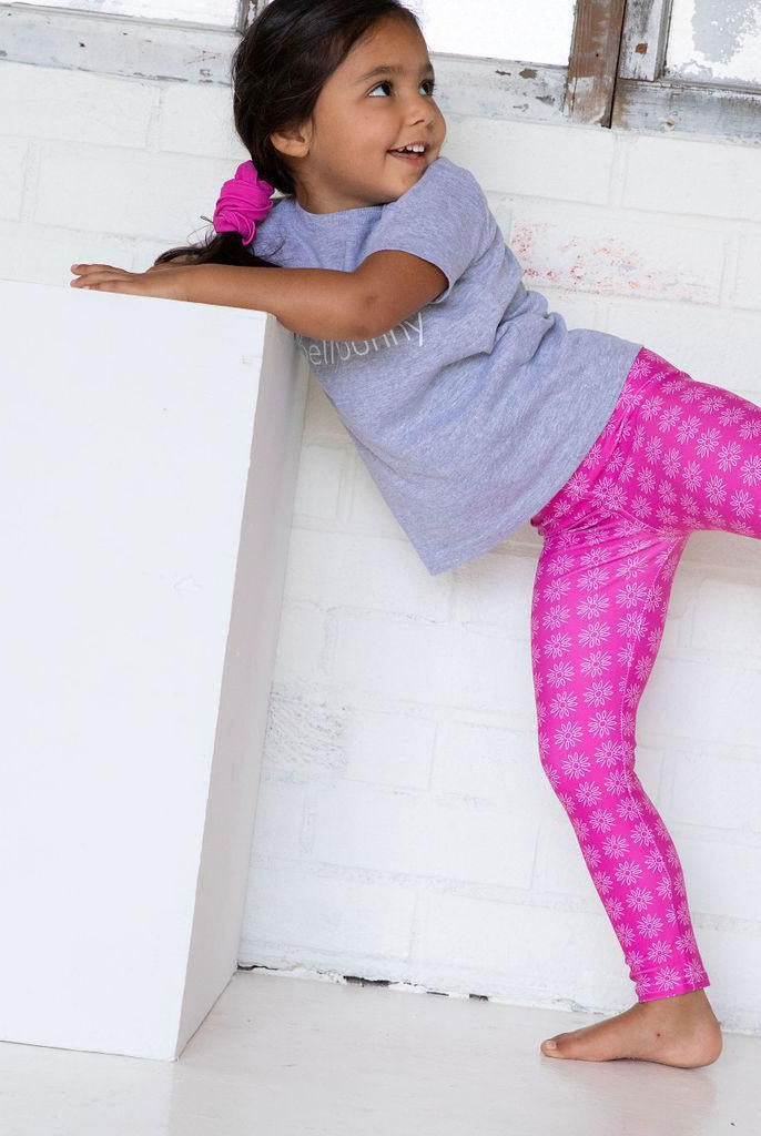 Bellybunny-Toddler Leggings-Pink with Sun Pattern