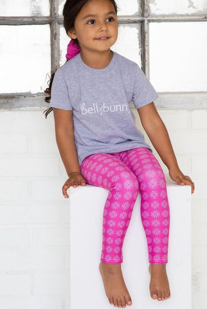 Bellybunny-Toddler Leggings-Pink with Sun Pattern