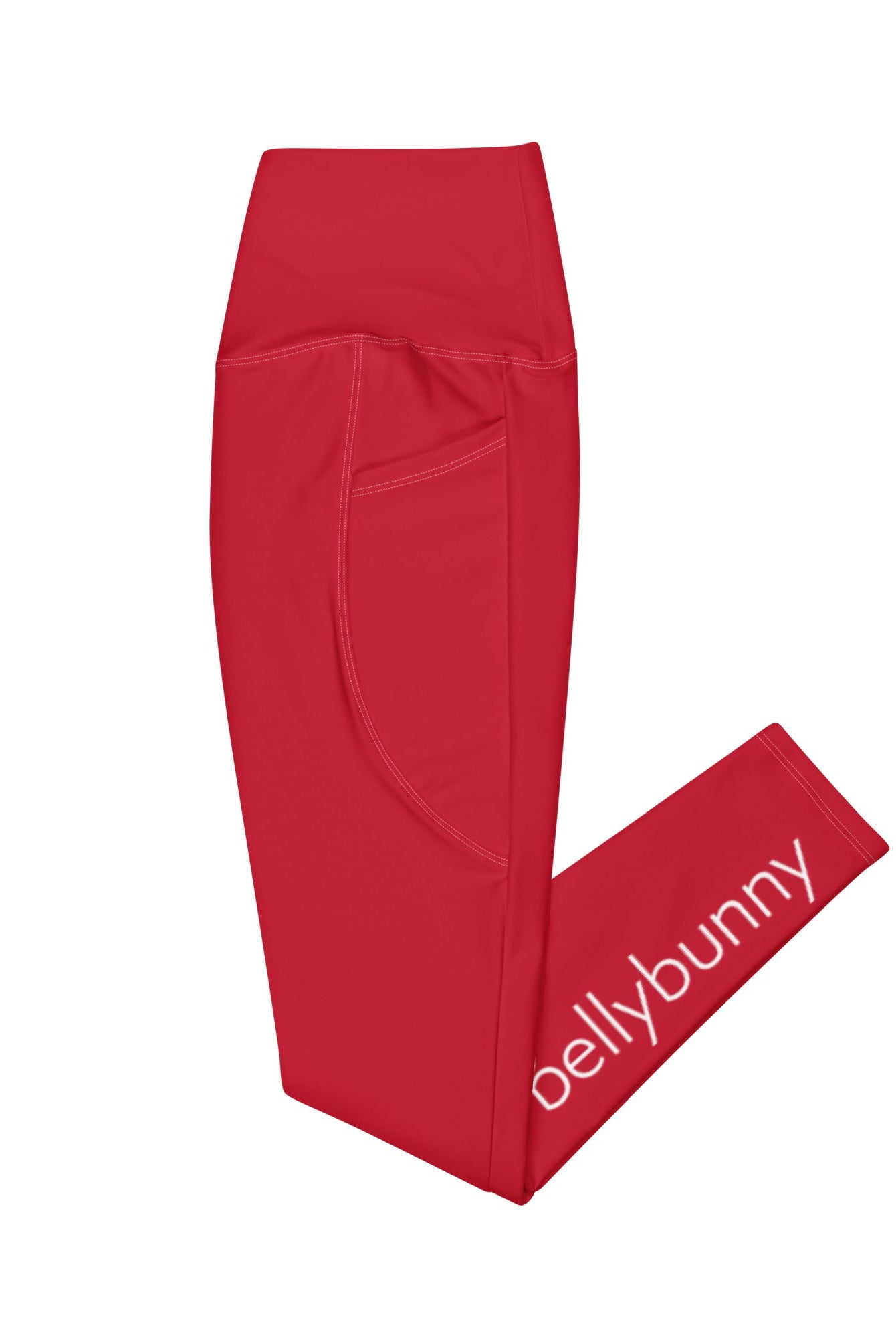 Bellybunny-Women's Classic Leggings-Red with White Logo