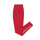 Bellybunny-Women's Classic Leggings-Red with White Logo