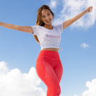 Bellybunny-Women's Classic Leggings-Red with White Logo