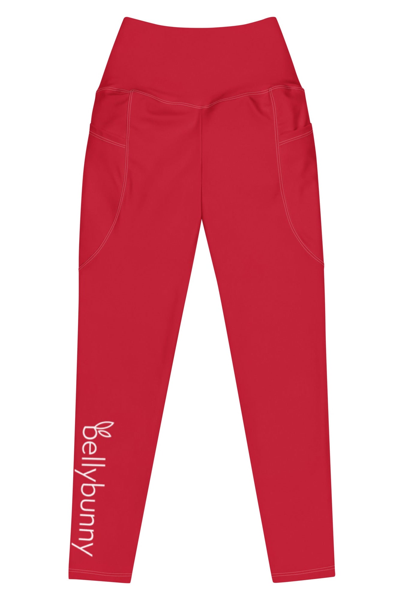 Bellybunny-Women's Classic Leggings-Red with White Logo