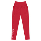 Bellybunny-Women's Classic Leggings-Red with White Logo