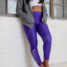 Bellybunny-Women's Classic Leggings-Purple with White Logo