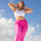 Bellybunny-Women's Classic Leggings-Pink with White Logo