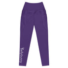 Bellybunny-Women's Classic Leggings-Purple with White Logo