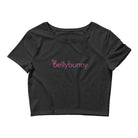 Bellybunny-Women’s Crop Top-Black with pink logo