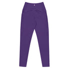 Bellybunny-Women's Crossover Leggings-Purple with White Logo