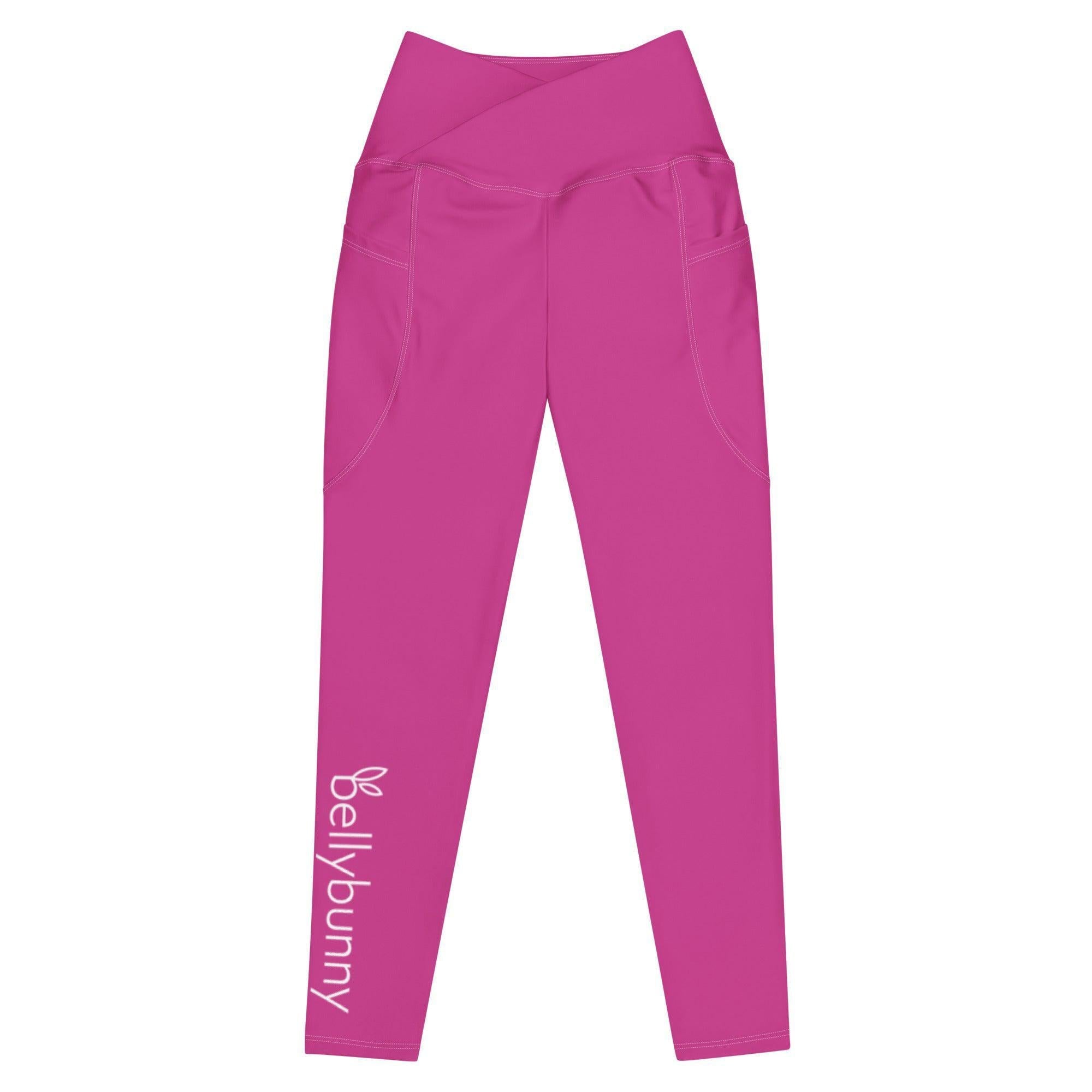 Pink Crossover Leggings with Pockets – Luv'em Teez