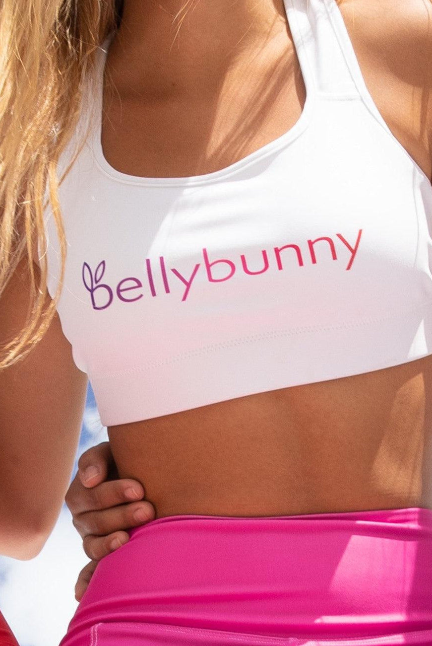 Bellybunny Longline Sports Bra with Rainbow Logo