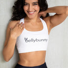 Bellybunny-Women's Sports Bra-White with black logo