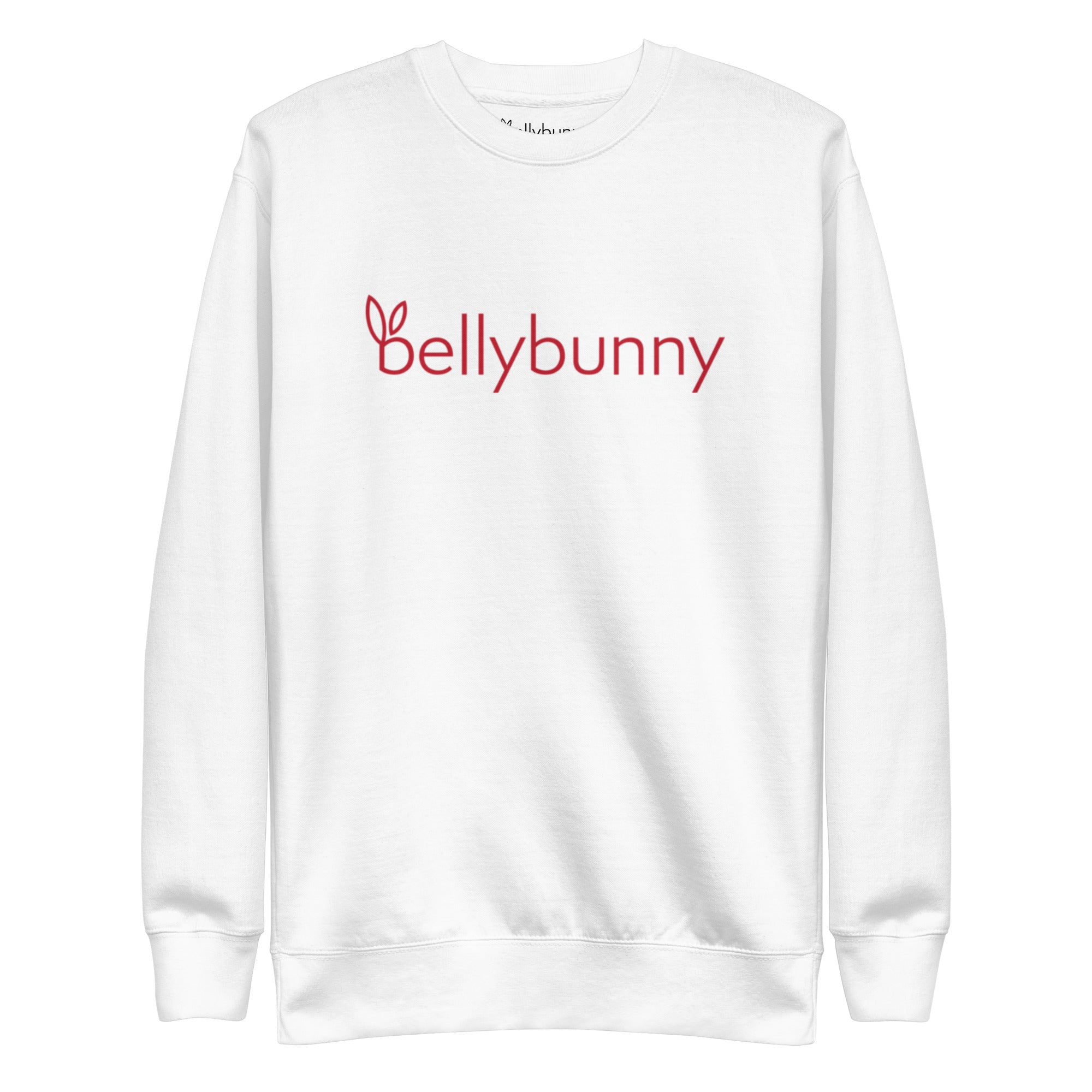 Bellybunny Sweatshirt White with red logo