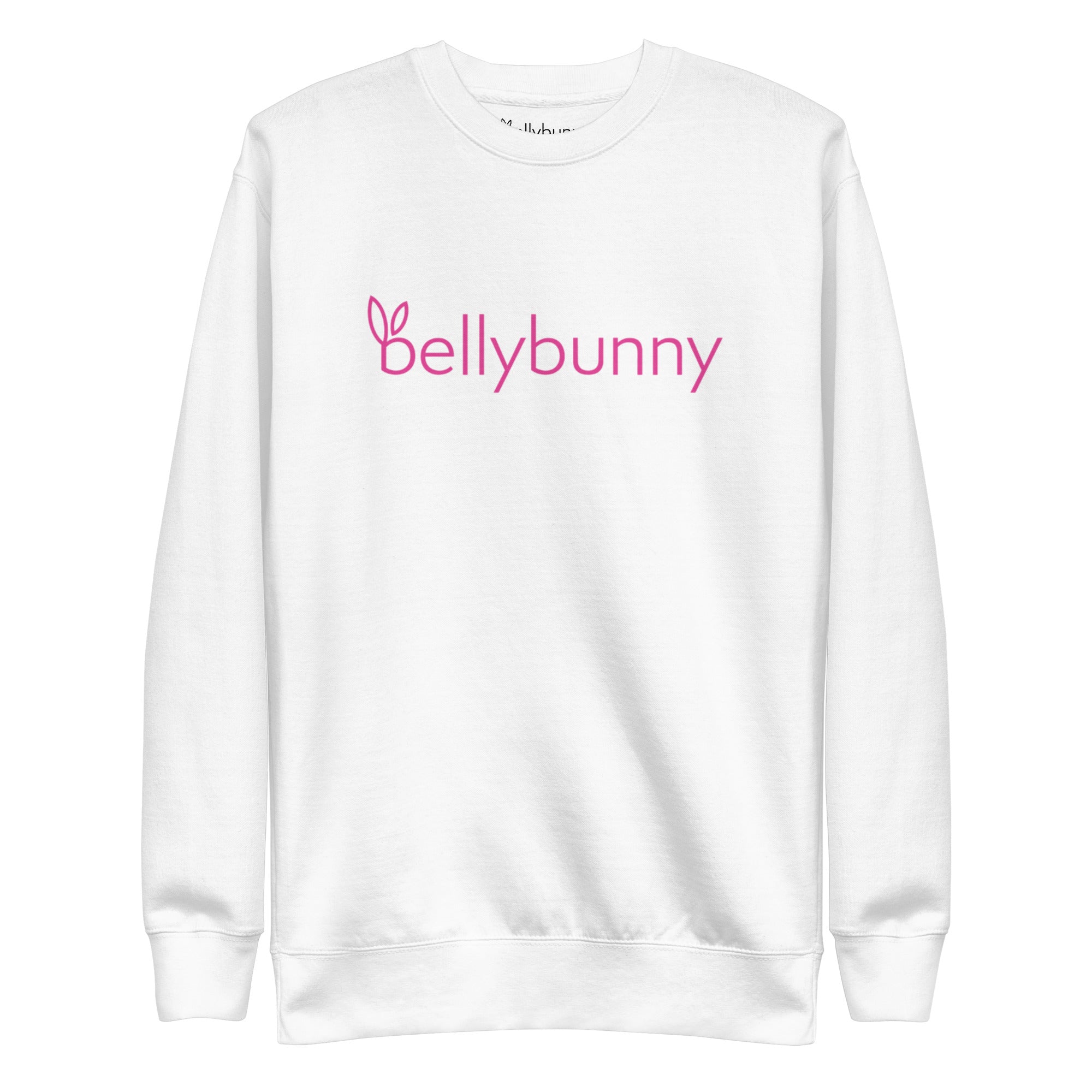 Bellybunny Sweatshirt white with pink logo