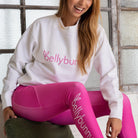 Bellybunny Sweatshirt white with pink logo