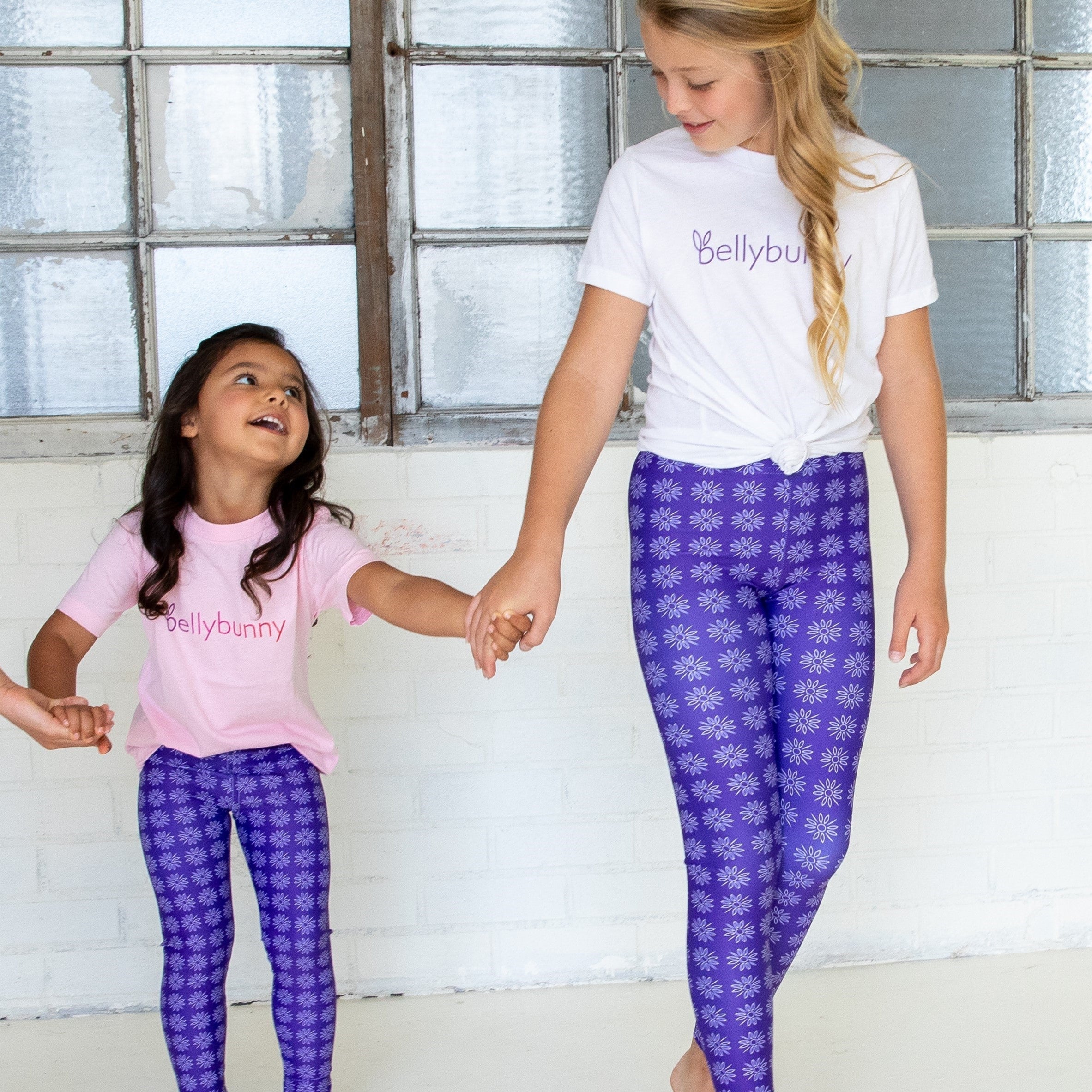 Purple Yoga Leggings, Sportswear for Kids and Teens