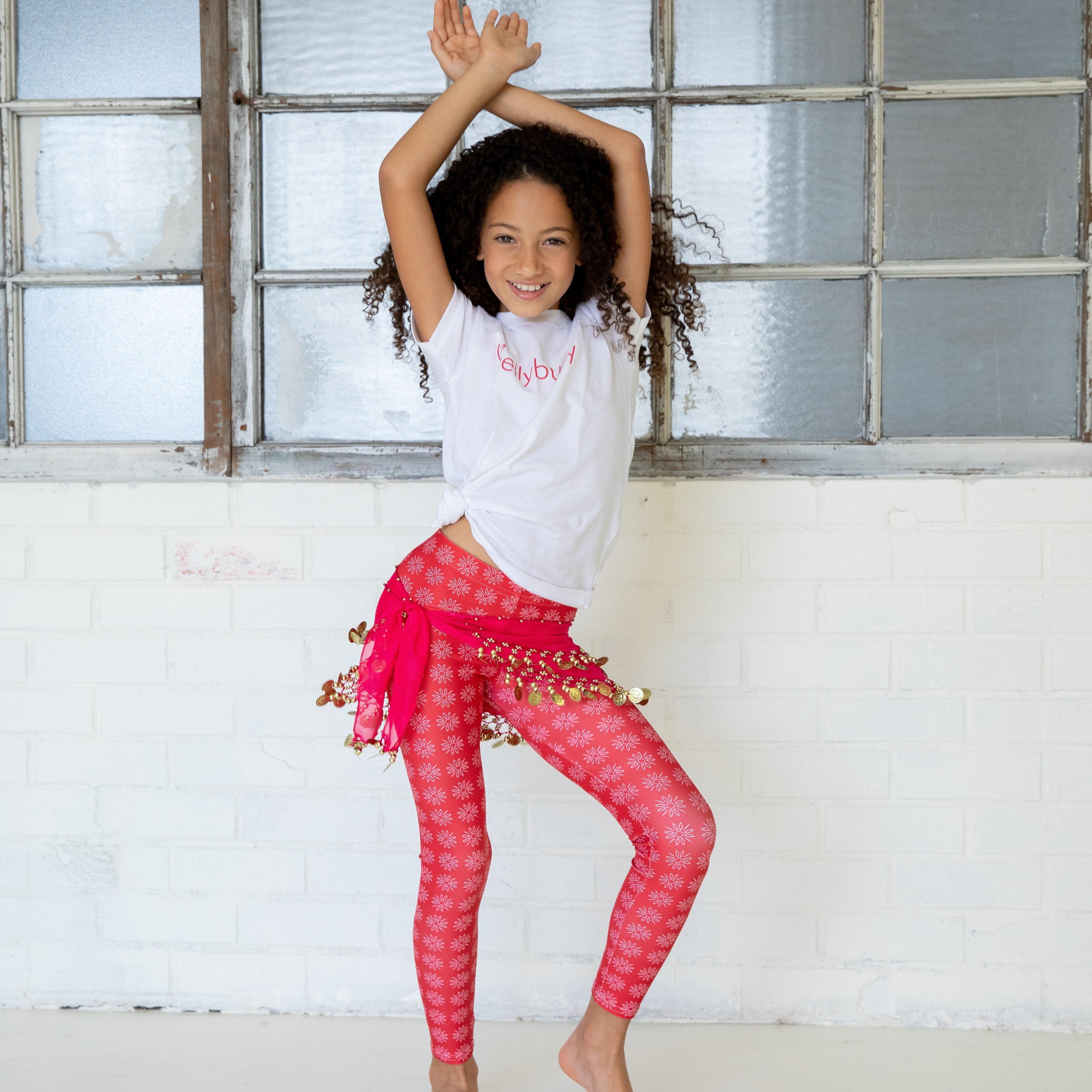 Red Kids Leggings Activewear Leggings Bellybunny