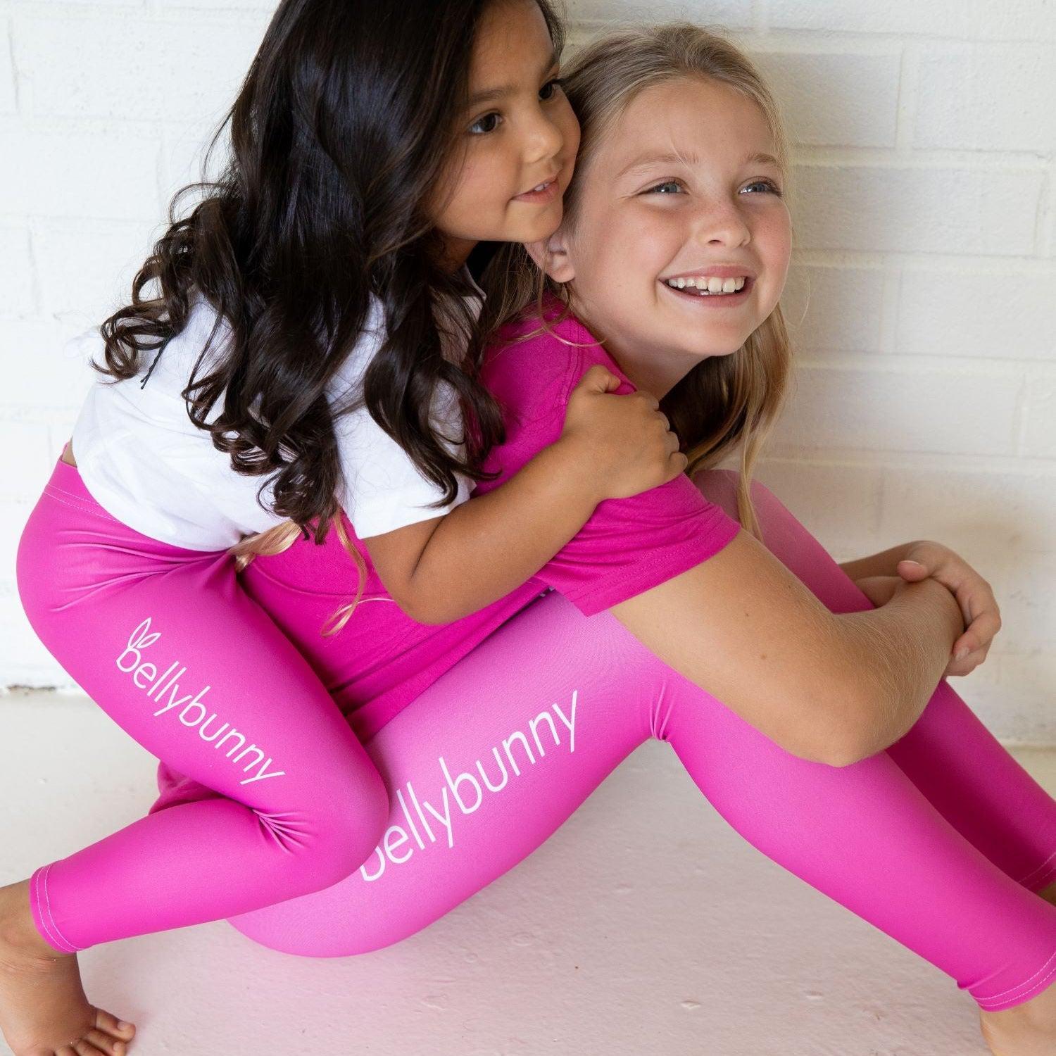 Pink Kids Leggings Activewear Leggings Bellybunny