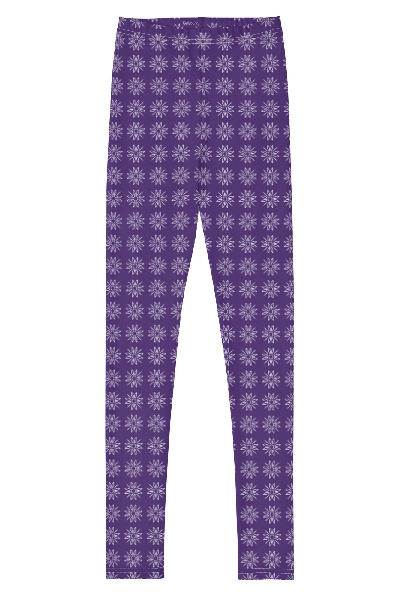 Bellybunny-Youth Leggings-purple with sun pattern