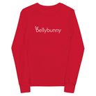 Bellybunny-Youth Long Sleeve T-Shirt-Red-with white logo