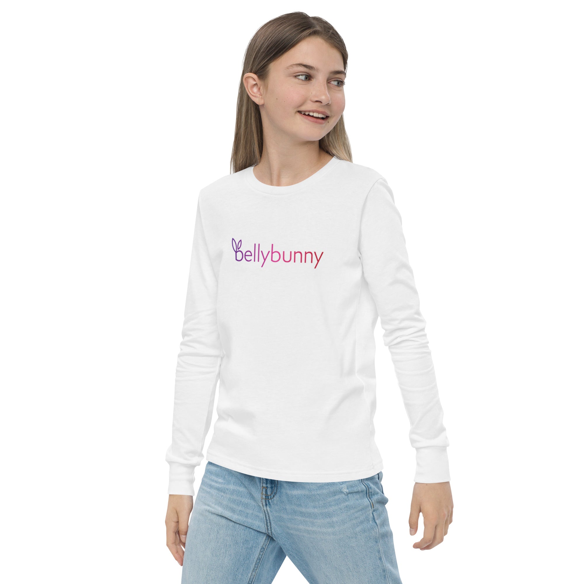 Bellybunny-Youth Long Sleeve T-Shirt-with rainbow logo