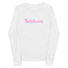 Bellybunny-Youth Long Sleeve T-Shirt-White with pink logo