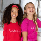 Bellybunny-Youth Long Sleeve T-Shirt-red with white logo