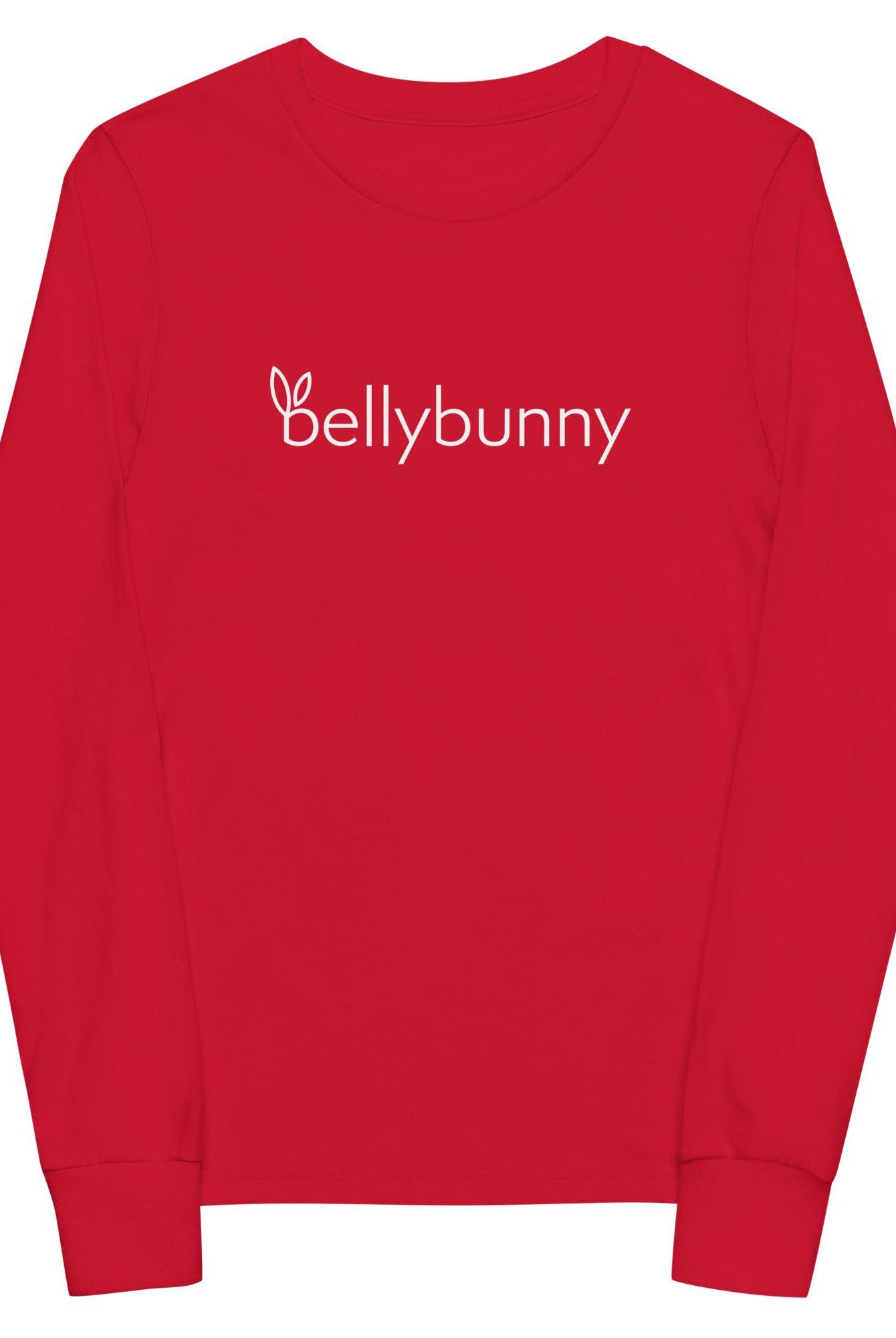 Bellybunny-Youth Long Sleeve T-Shirt-Red-white logo