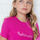 Bellybunny-Youth Short Sleeve T-Shirt-Pink with white logo