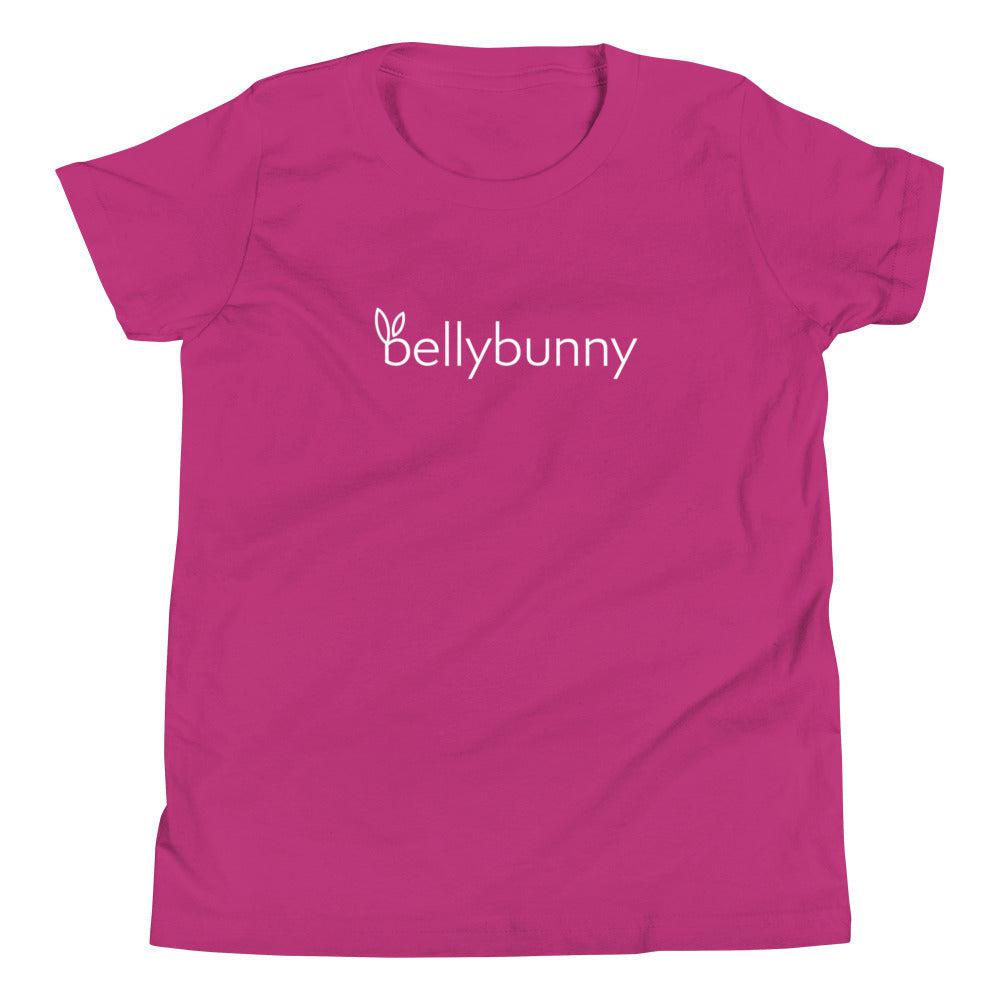 Bellybunny-Youth Short Sleeve T-ShirtPink with white logo