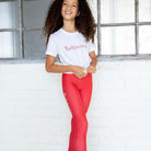 Bellybunny-Youth Short Sleeve T-Shirt-White with red logo