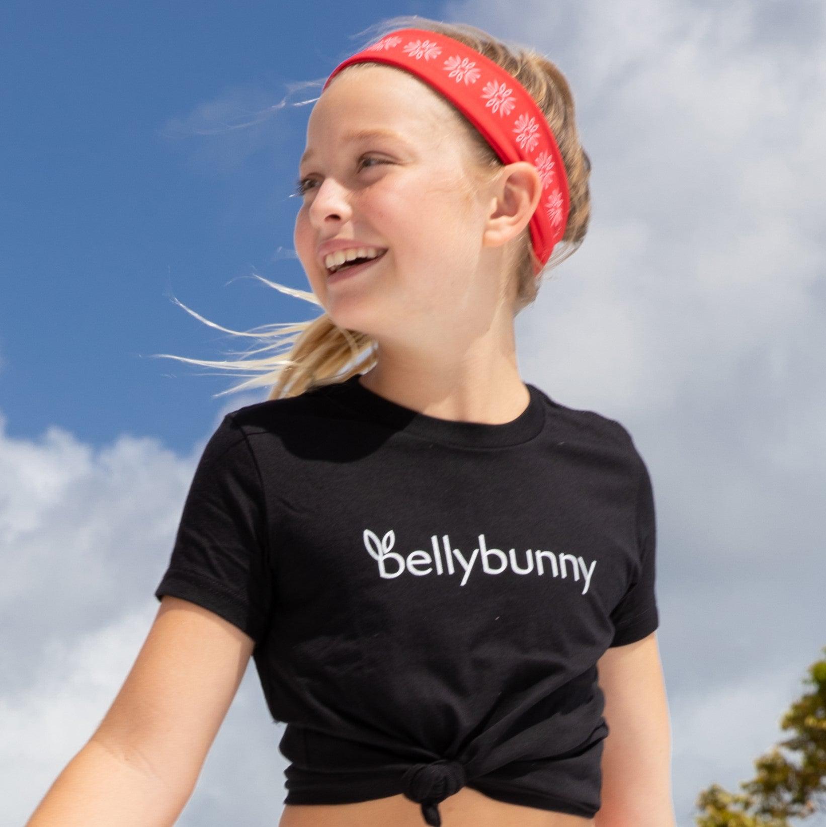 Bellybunny-Youth Short Sleeve T-Shirt-black with white logo