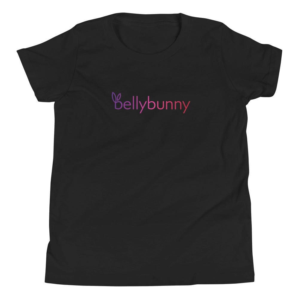 Bellybunny-Youth Short Sleeve T-Shirt-Black-rainbow logo